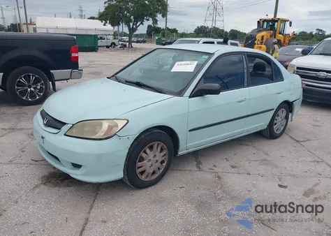 2005 Honda Civic Lx z USA, uszkodzony, nr VIN 2HGES16535H566781